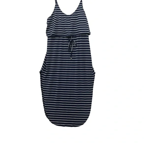 Cupshe Blue and White Spaghetti Strap Midi Sundress NWT - Picture 4 of 5